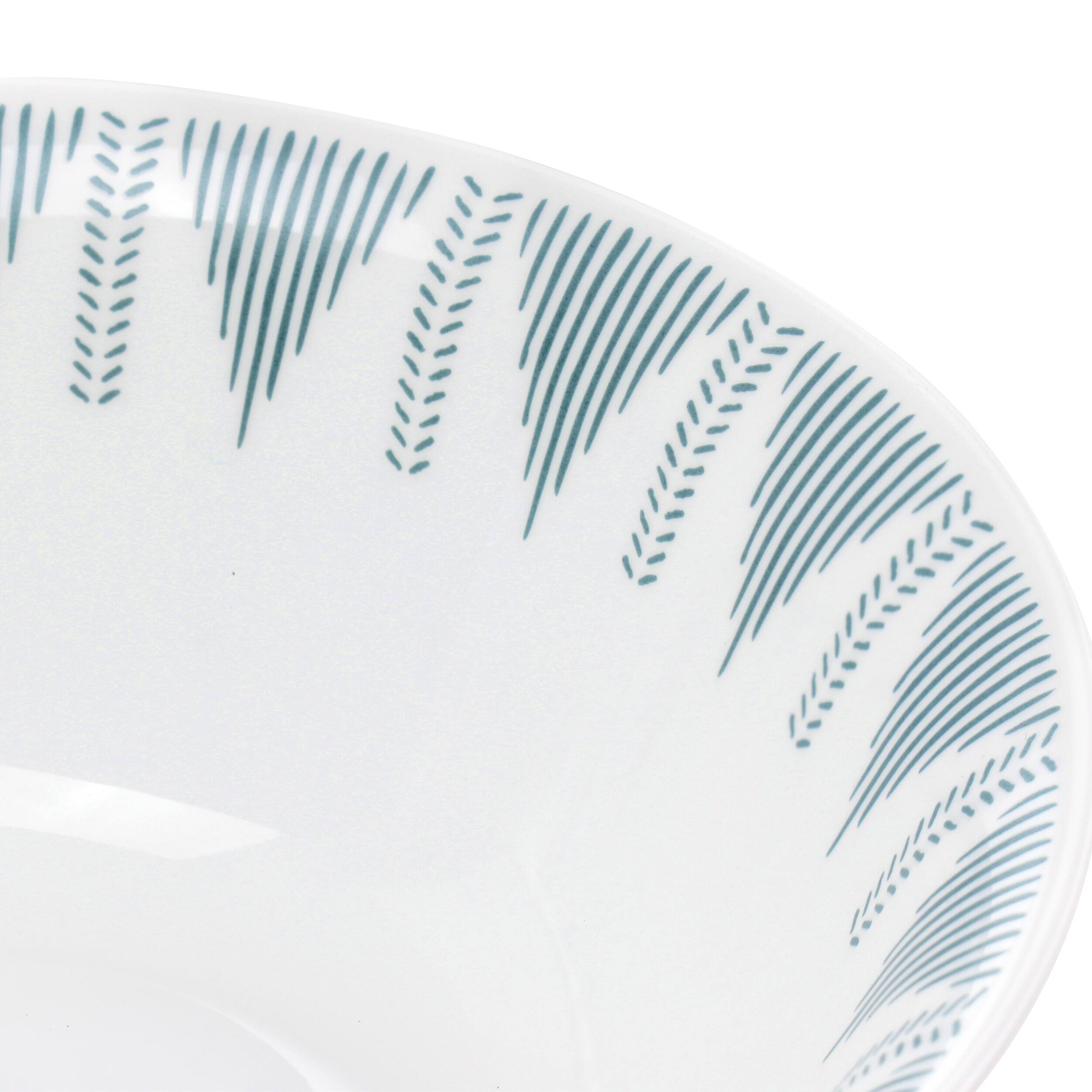 Alt View 3. Gibson - Ultra by Gibson Piper Point 4 Piece 7.5 Inch Round Tempered Opal Glass Bowl Set in Blue - Blue.