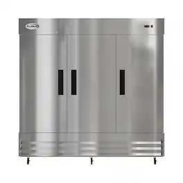 Koolmore - 80 in. Three Door Commercial Reach In Refrigerator 72 cu. ft. (RIR-3D-SS) - Stainless Steel