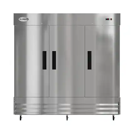 Front. Koolmore - 80 in. Three Door Commercial Reach In Refrigerator 72 cu. ft. (RIR-3D-SS) - Stainless-Steel.