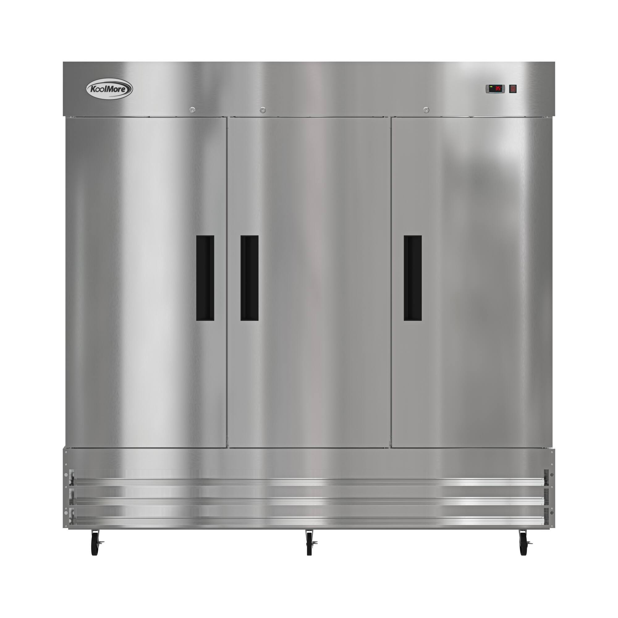 Front. Koolmore - 80 in. Three Door Commercial Reach In Refrigerator 72 cu. ft. (RIR-3D-SS) - Stainless-Steel.