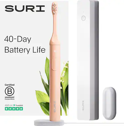 SURI
40-Day Battery Life
Certified B Corporation
4.8/5 on Trustpilot