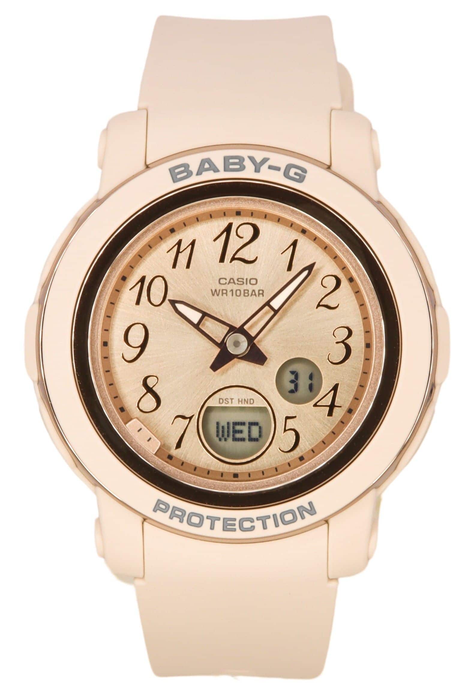 Casio - Baby-G Analog Digital Resin Strap Dial Quartz BGA-290SA-4A 100M Women's Watch - Rose Gold