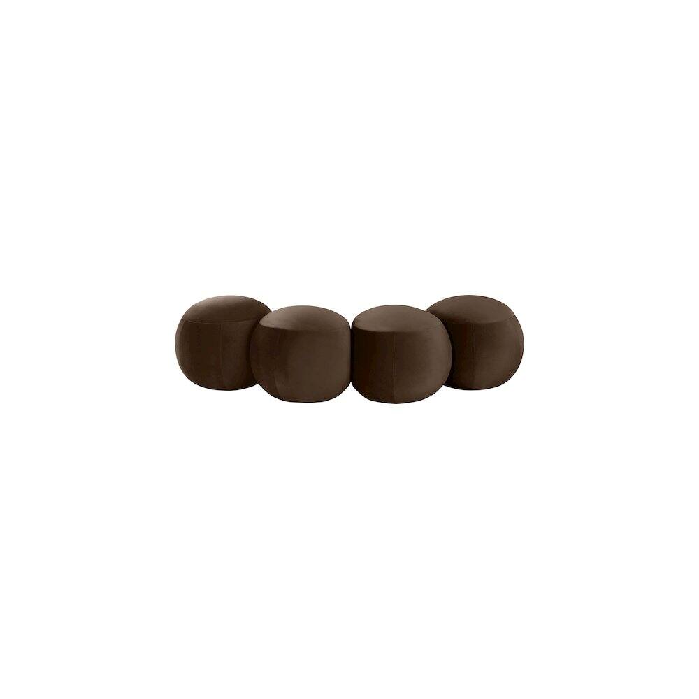 Alt View 3. Meridian Furniture - Apollo Brown Velvet Bench - Brown.