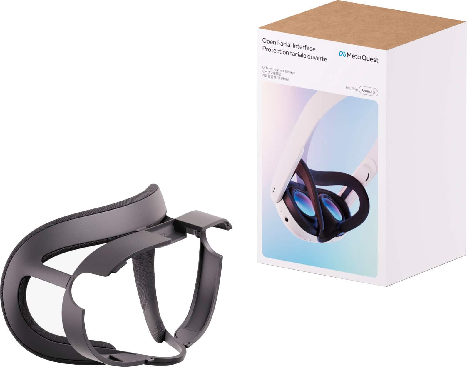 Open Facial Protection Interface faciale ouverte Offene Headet . ~ Lnlage 0 Meta Quest For/Pour Quest 3