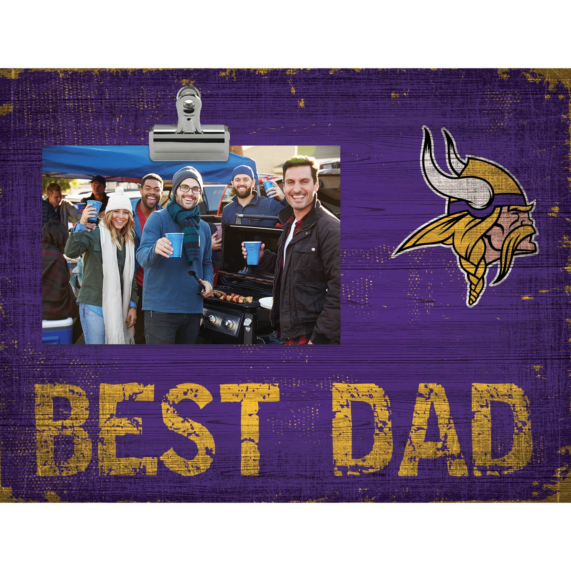 Fan Creations - Minnesota Vikings 8'' x 10.5'' Best Dad Clip Frame - Multicolor price history on PriceWatchPro