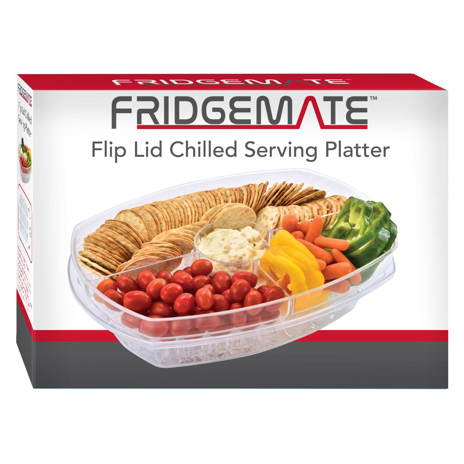 FRIDGEMATE™ Followed FREENUTS FRIDGEMATE™ Sesi-siffer Flip Lid Chilled Serving Platter