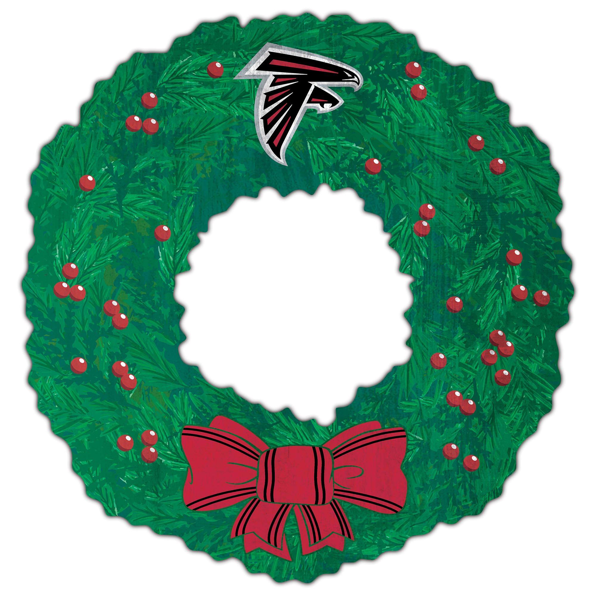 Fan Creations - Atlanta Falcons 16'' Team Wreath Sign - Green