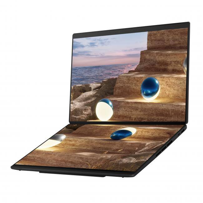 Alt View 8. ASUS - ASUS Zenbook DUO Dual 14" OLED WQXGA+ 144Hz Touchscreen Detachable Copilot+ PC 2-in-1 Notebook Intel Core Ultra 7 355 - Moher Gray.