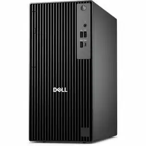Front. Dell - Dell Pro Tower QCT1255 – Ryzen 5 8500G, 16GB RAM, 512GB SSD, Windows 11 Pro - Black.
