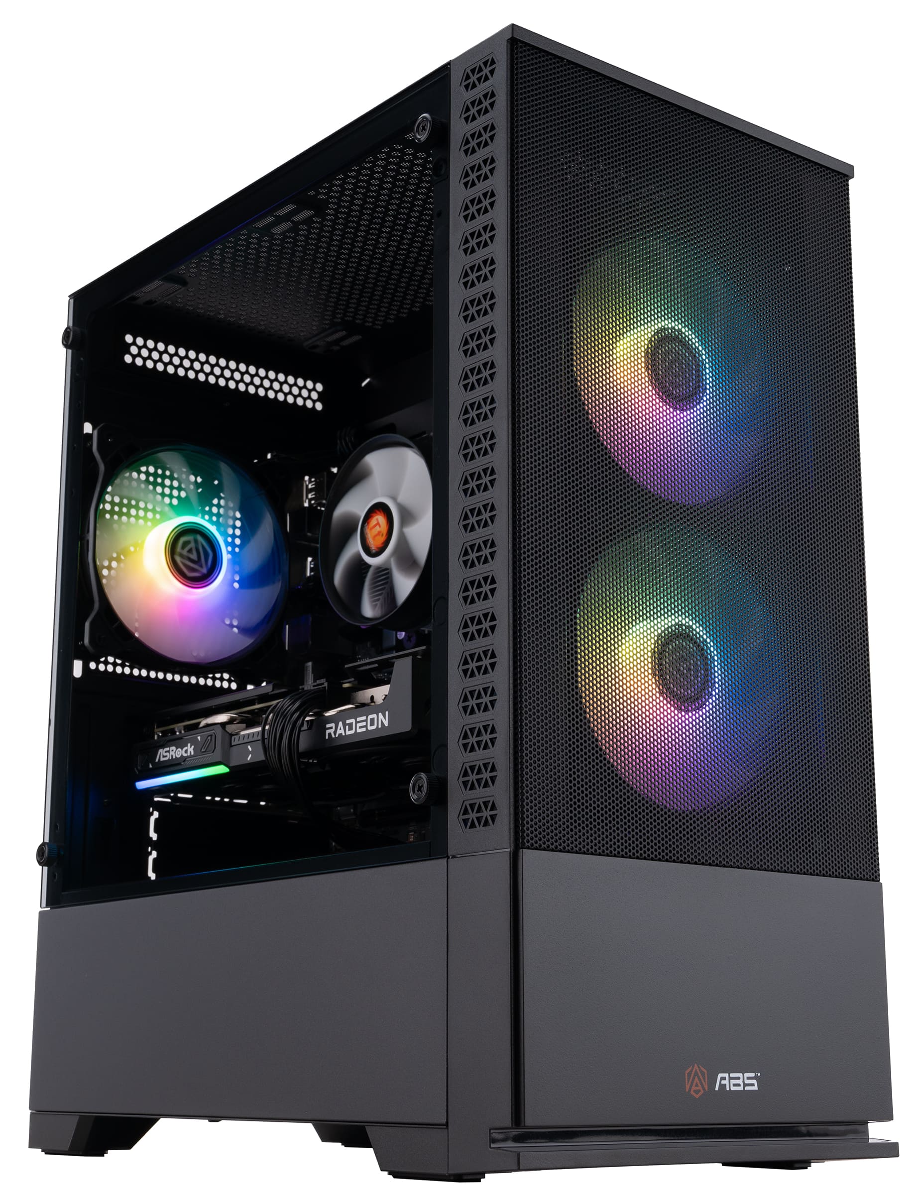 ADVANCED BATTLESTATIONS - ABS Cyclone Ruby Gaming PC - Windows 11 - AMD Ryzen 5 9600X - Radeon RX 9060 XT - 32GB DDR5 - 1TB - Black