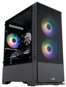 ADVANCED BATTLESTATIONS - ABS Cyclone Ruby Gaming PC - Windows 11 - AMD Ryzen 5 9600X - Radeon RX 9060 XT - 32GB DDR5 - 1TB - Black