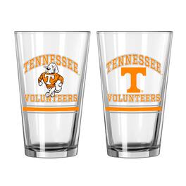 Logo Brands - Tennessee Volunteers 16oz. Pint Glass Two Pack - Multicolor