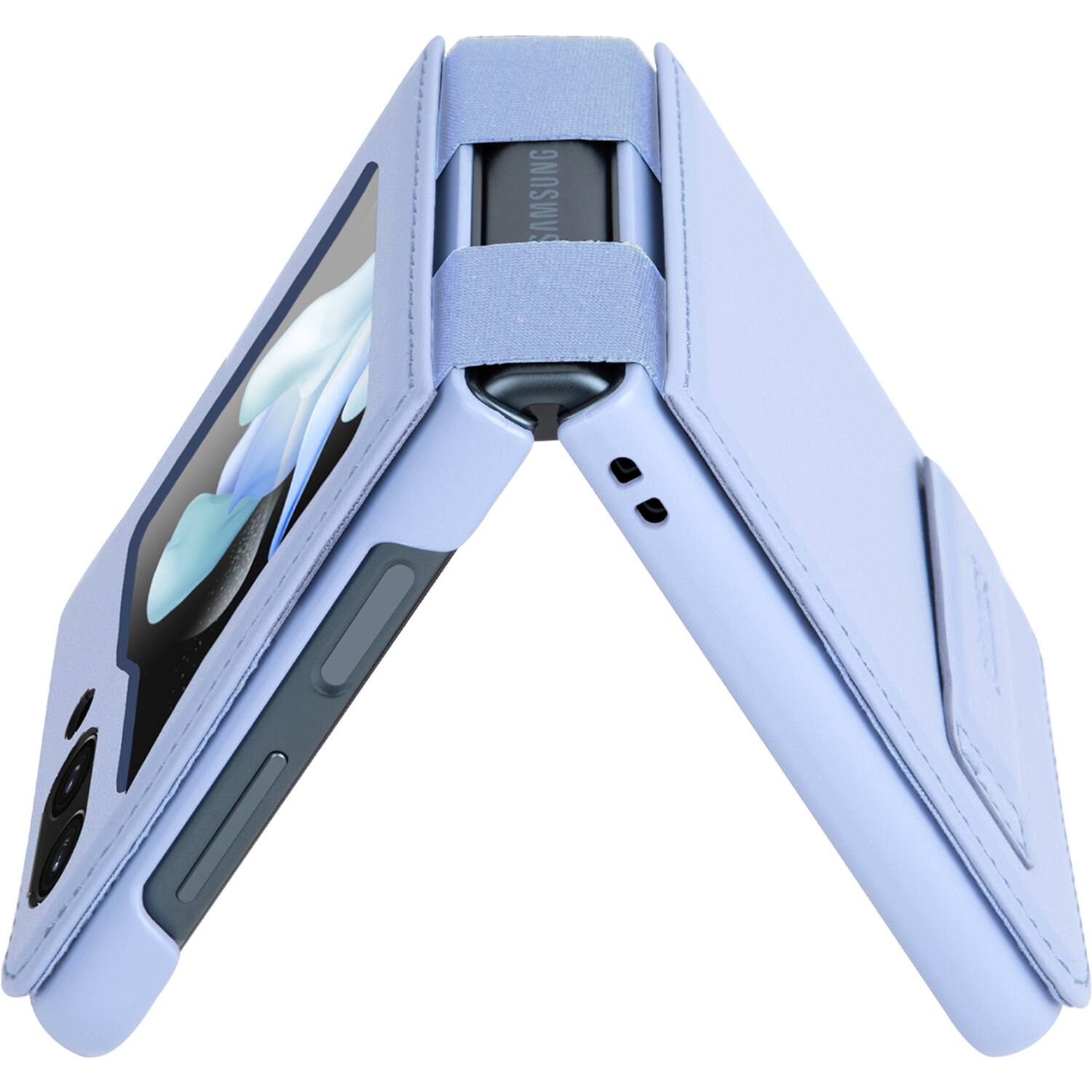 Alt View 13. SaharaCase - Leather Kickstand Case for Samsung Galaxy Z Flip5 - Lavender.