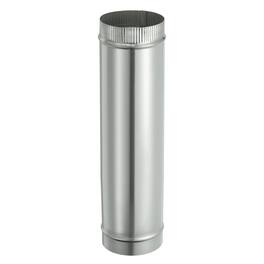 Unique Bargains - 5 x 20 Inch Round Dryer Duct, 1pc Galvanized Steel Crimped Straight Air Vent Duct Extension Coupler Pipe Adapter - Silver