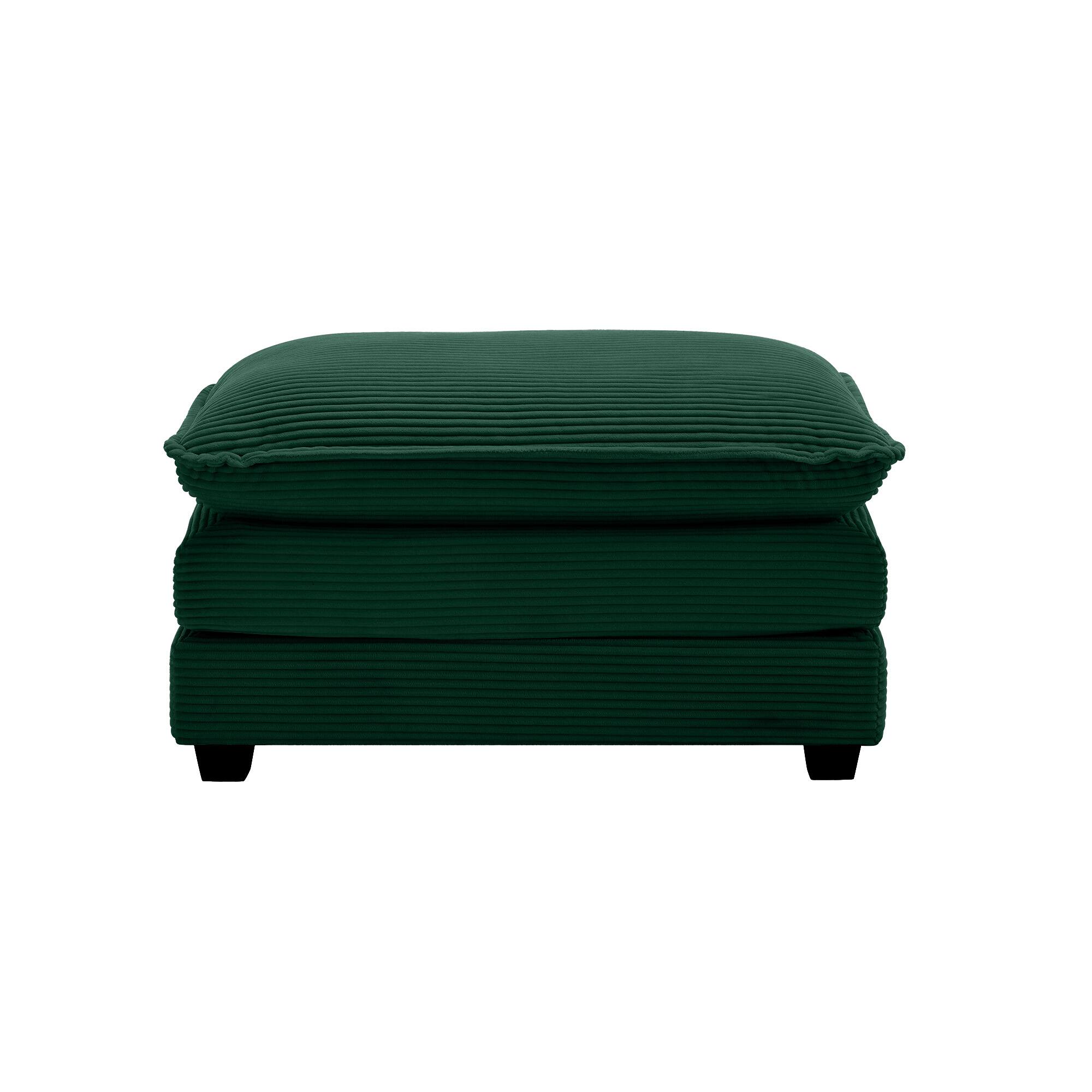 Front. LOVMOR - Storage Ottoman Easy Assembly Memory Foam 2 Seater Corduroy Couch For Living Room Bedroom Club Soft Lounge Den - Green.