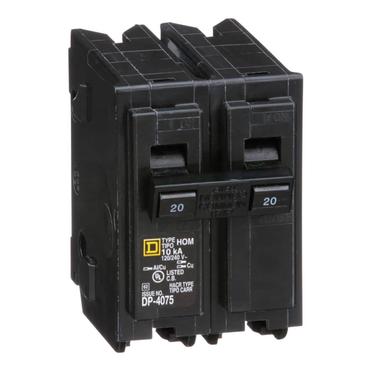 Square D - HomeLine 20 amps Surge 2-Pole Circuit Breaker
