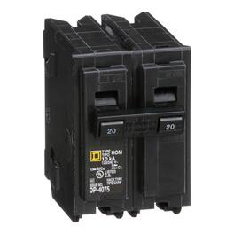 Square D - HomeLine 20 amps Surge 2-Pole Circuit Breaker