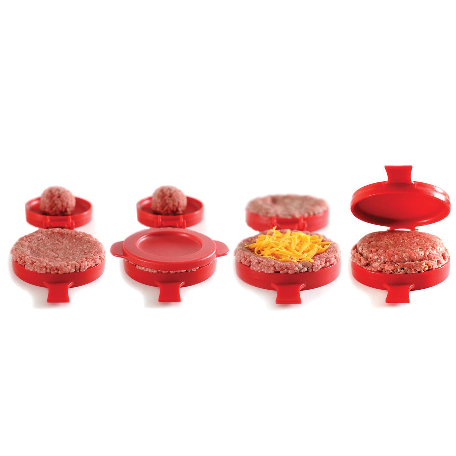 Alt View 3. Norpro - Nonstick Stuffed Burger Maker, Red - Red.