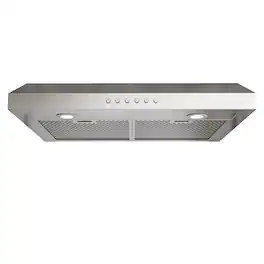 Onefly - 30 inches - Externally Vented - Under cabinet Range Hood - Silver