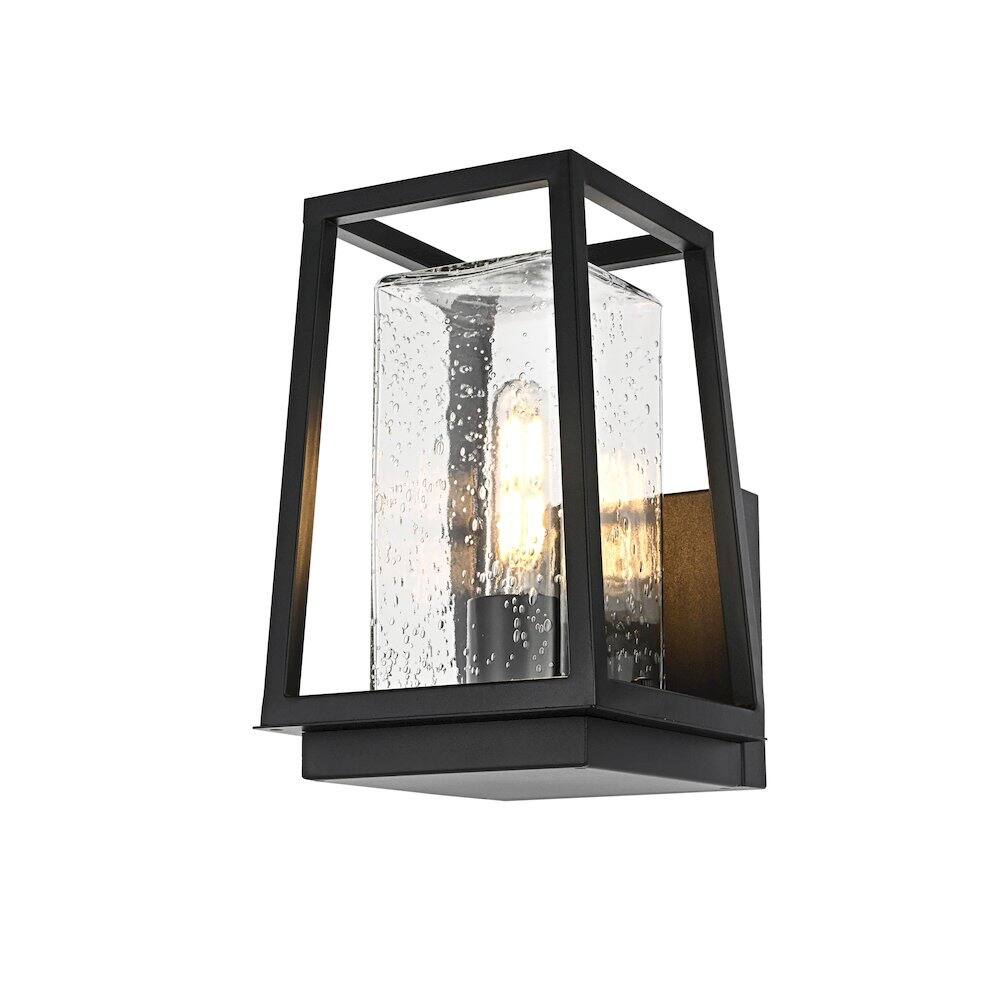 Back. Elegant Lighting - Lehigh 7 inch Outdoor Pendant in Black - Black.