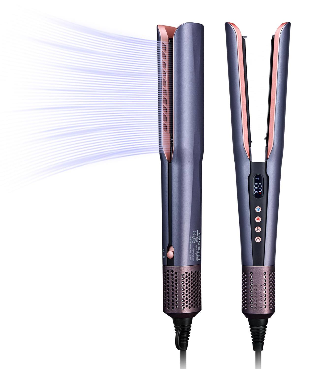 The Best Inks - Hair Straightener - 2 In 1 Wet To Dry Air With High-speed Ionic Airflow Straightens Using No Heat Smart - Purple