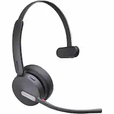 Front. Yealink - Yealink BH70 Headset - Mono - Wireless - Bluetooth - 164 ft - 20 Hz to 20 kHz - Over-the-head - Monaural - Supra-aural - Blue.
