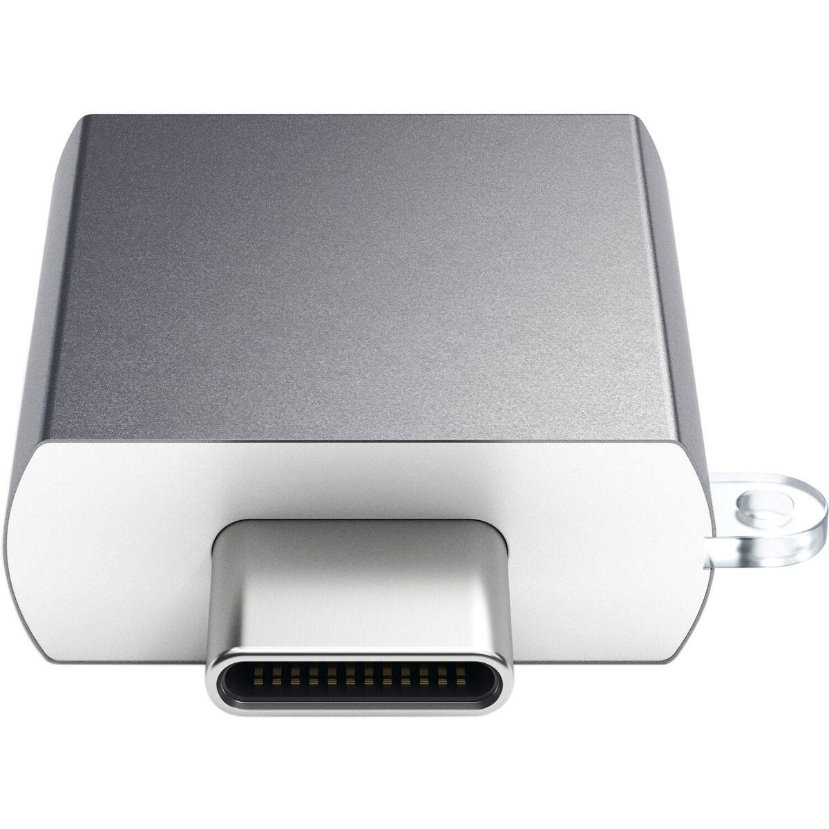 Alt View 2. Satechi - Satechi Aluminum USB 3.0 Type-C to Type-A Adapter, Space Gray - Space Gray.