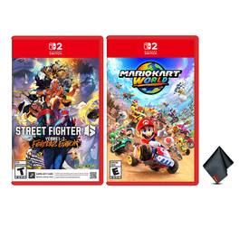 Mario Kart World for Switch 2 and Street Fighter 6 Year 1-2 Fighters Edition Bundle - Nintendo Switch 2