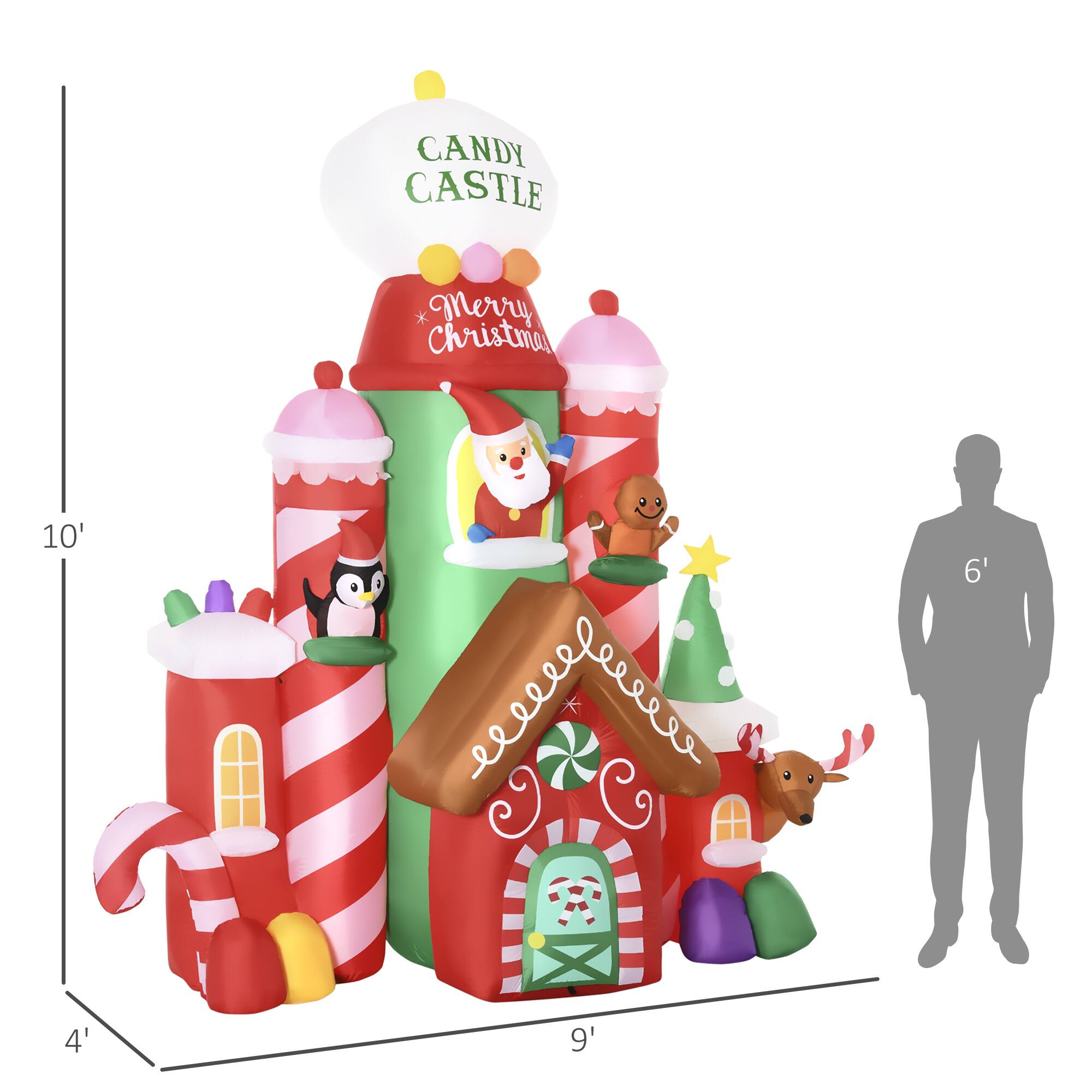 Candy Castle  
Merry Christmas  

10'  
9'  
6'  
4'