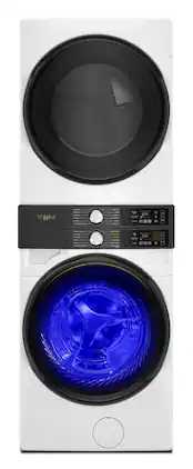 Whirlpool - Smart Front Load Laundry Tower 4.5 Cu. Ft. Washer and 7.4 Cu. Ft. Electric Dryer with UV Clean Technology - White