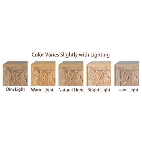 Color Varies Slightly with Lighting  
Dim Light  
Warm Light  
Natural Light  
Bright Light  
Cool Light