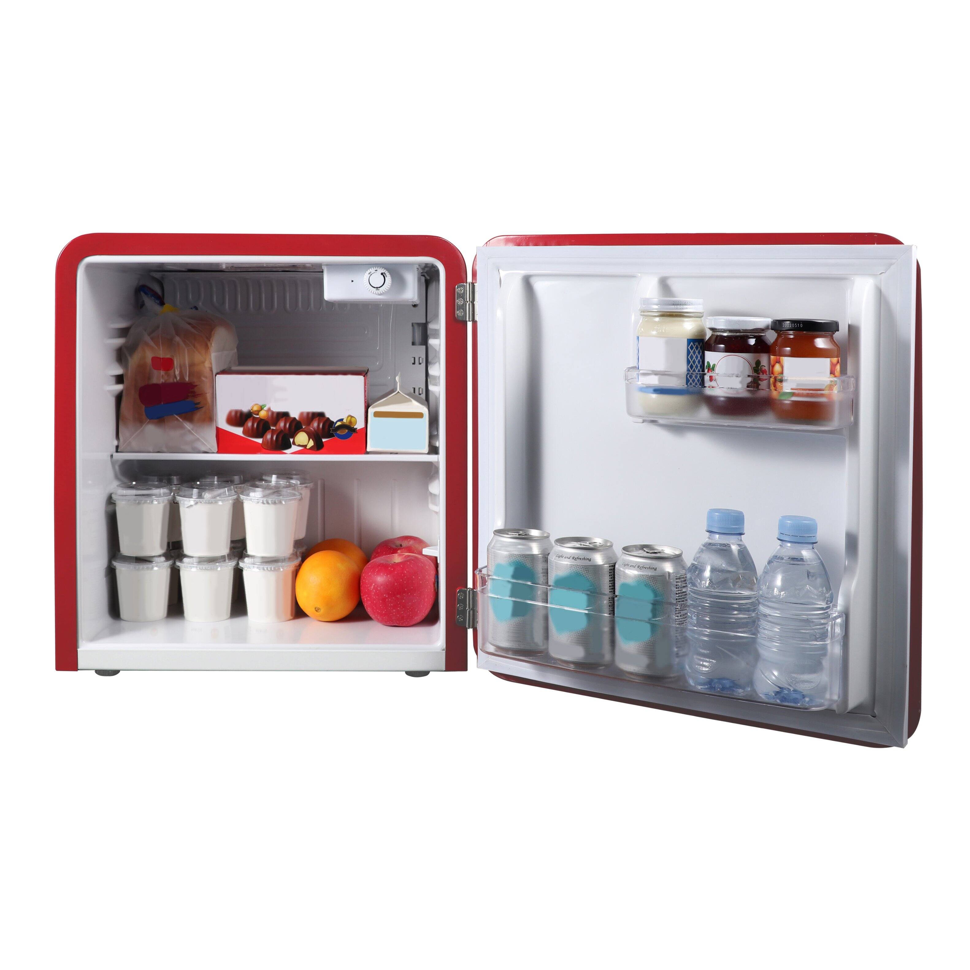 Alt View 1. Magic Chef - 17.5 in. 1.6 cu. ft. Retro Mini Refrigerator in Red, Without Freezer - Red.
