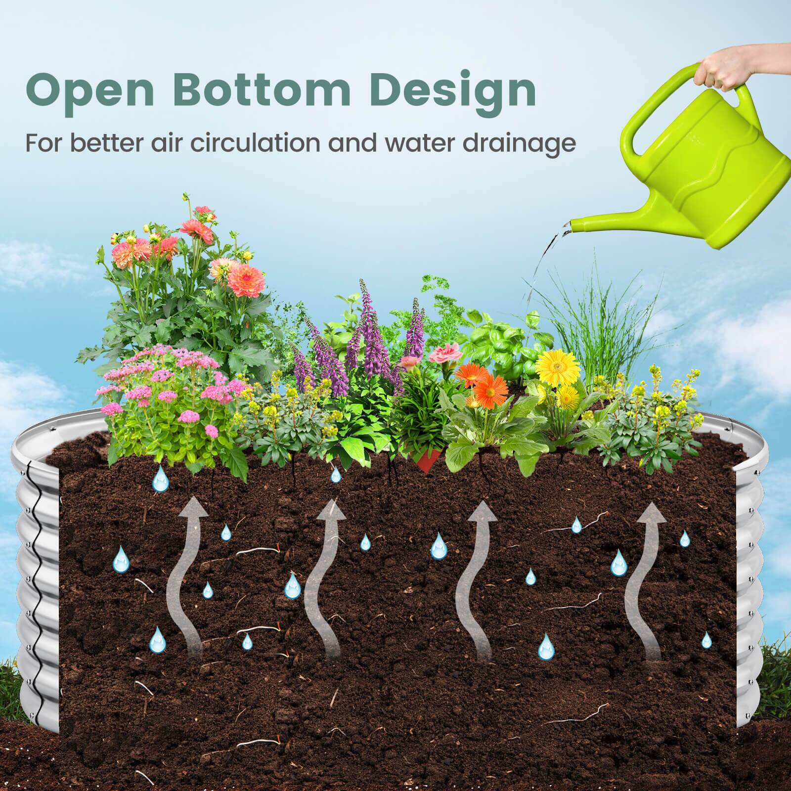 Open Bottom Design  
For better air circulation and water drainage