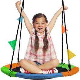 Sorbus - 24" Saucer Tree Swing for Kids- 220lbs Outdoor Swing Fun- Tree Glider Therapy Swing