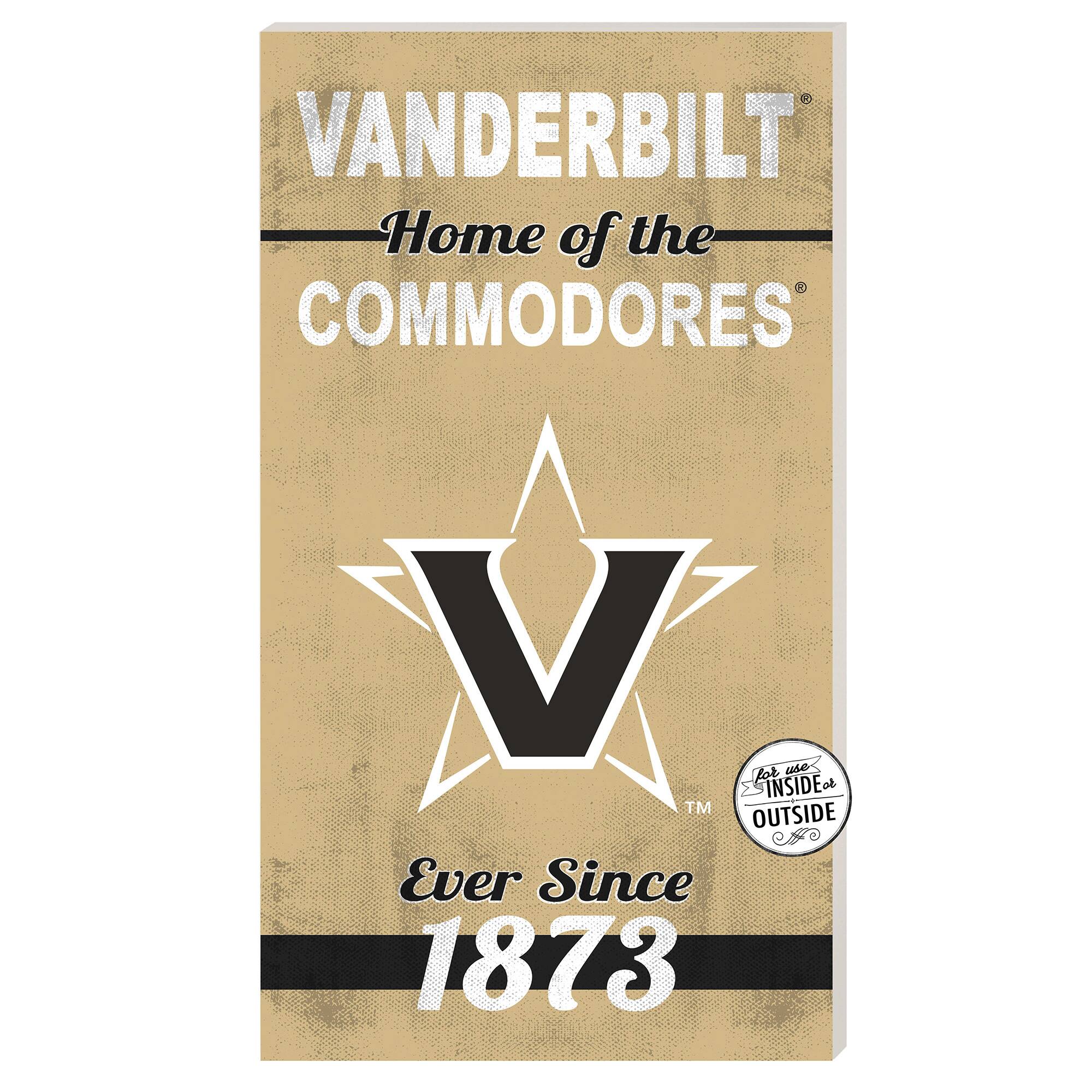 Vanderbilt Commodores 11'' x 20'' Home Of The Sign