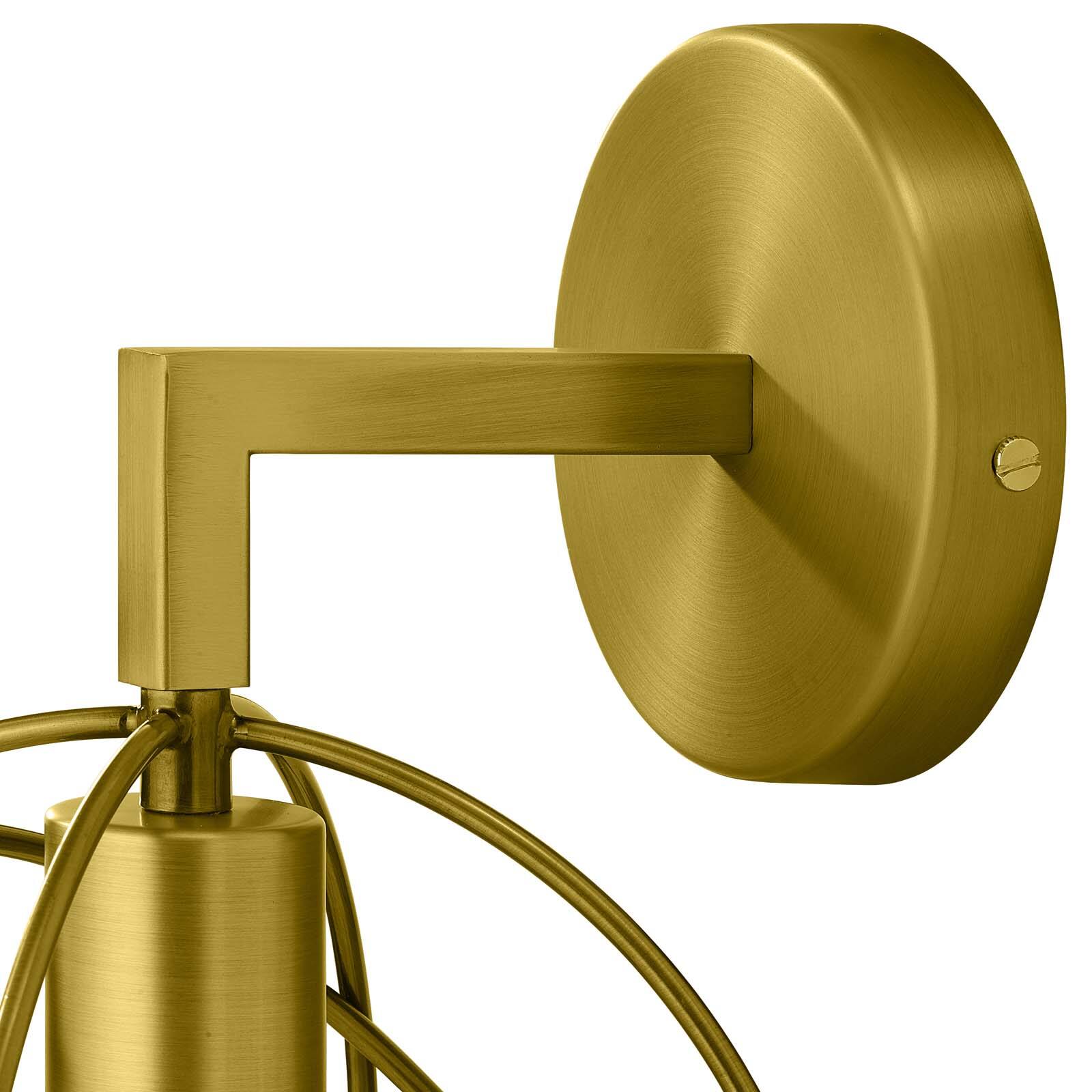 Back. Modway - Perimeter Brass Wall Sconce Light Fixture by Modway - Brown.