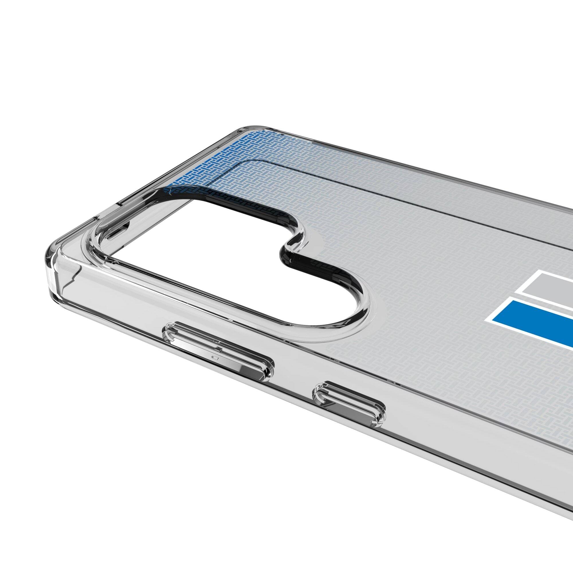 Alt View 2. Keyscaper - Detroit Lions Linen Logo Galaxy Clear Case - S25 - Multicolor.
