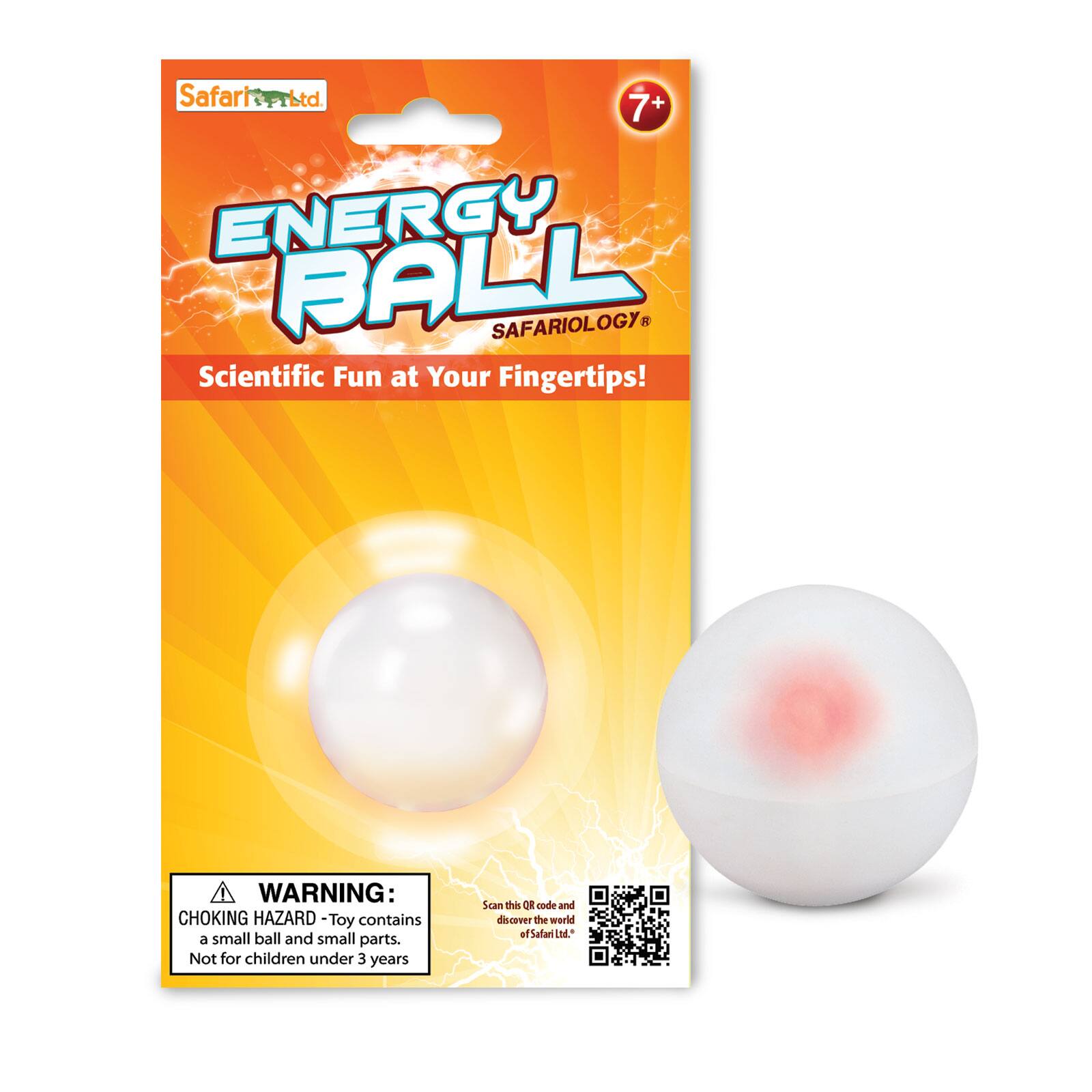 Safari Ltd.  
7+ ENERGY BALL SAFARIOLOGY  
Scientific Fun at Your Fingertips!  

WARNING: CHOKING HAZARD - Toy contains a small ball and small parts. Not for children under 3 years  

Scan this or code and discover the world of Safari Ltd.