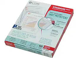 C-line - Standard Weight Sheet Protector, Non Glare, 11" x 8-1/2", 100/Box - Clear