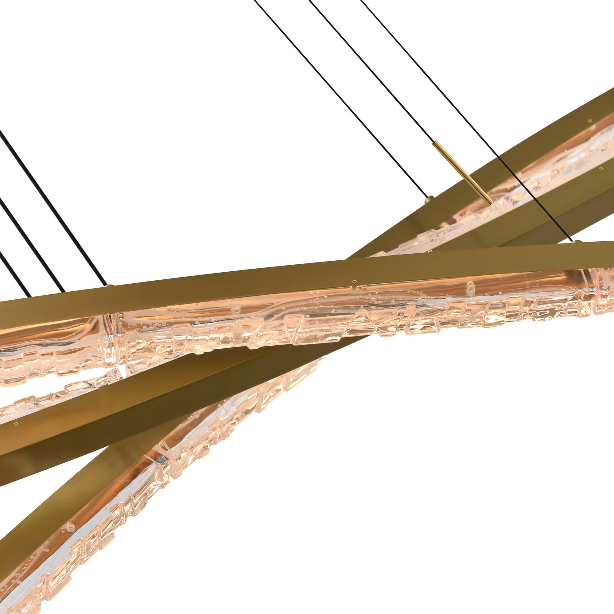 Back. CWI Lighting - Saber Integrated LED Brass Chandelier - Brass.