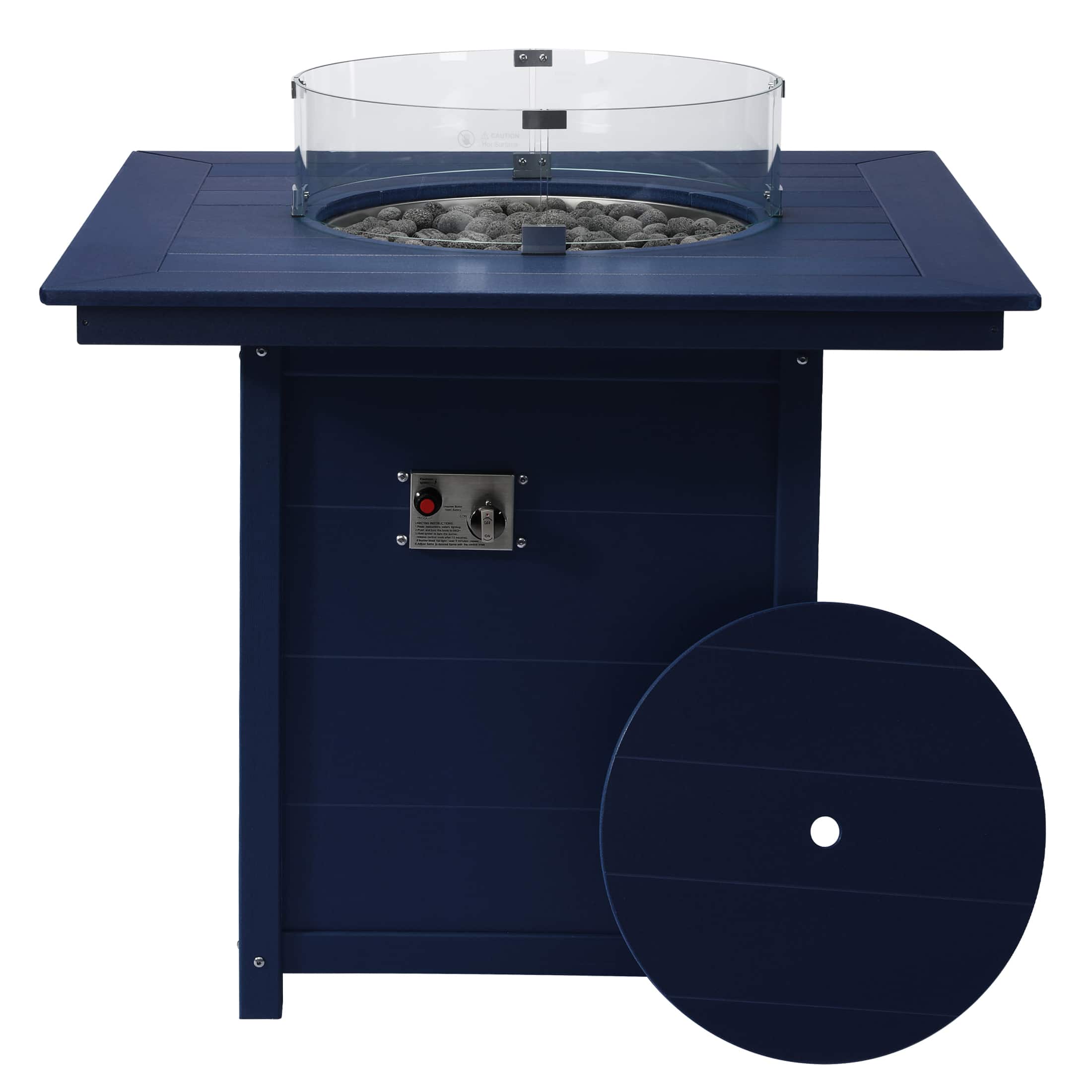 "WestinTrends - Helios 42"" Modern Outdoor Patio Gas Propane Square Fire Pit Table" price history on PriceWatchPro