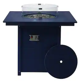 WestinTrends - Helios 42" Modern Outdoor Patio Gas Propane Square Fire Pit Table