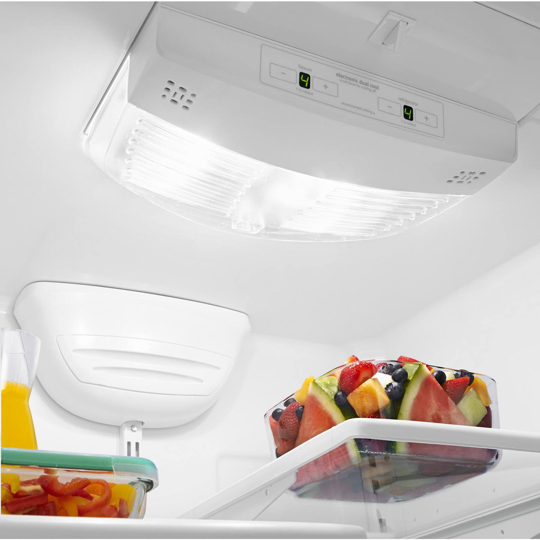 Alt View 13. Whirlpool - 18.7 Cu. Ft. Bottom-Freezer Refrigerator with Spillguard Glass Shelves - White.