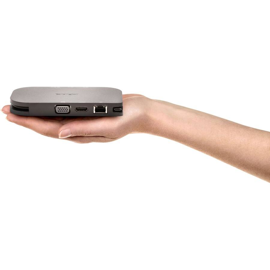 Alt View 4. Kensington - Kensington SD1610P Docking Station - for Tablet, Notebook, Projector, Monitor - 60 W - USB Type C - 4K - 3840 x 2160 - 3 - Gray.