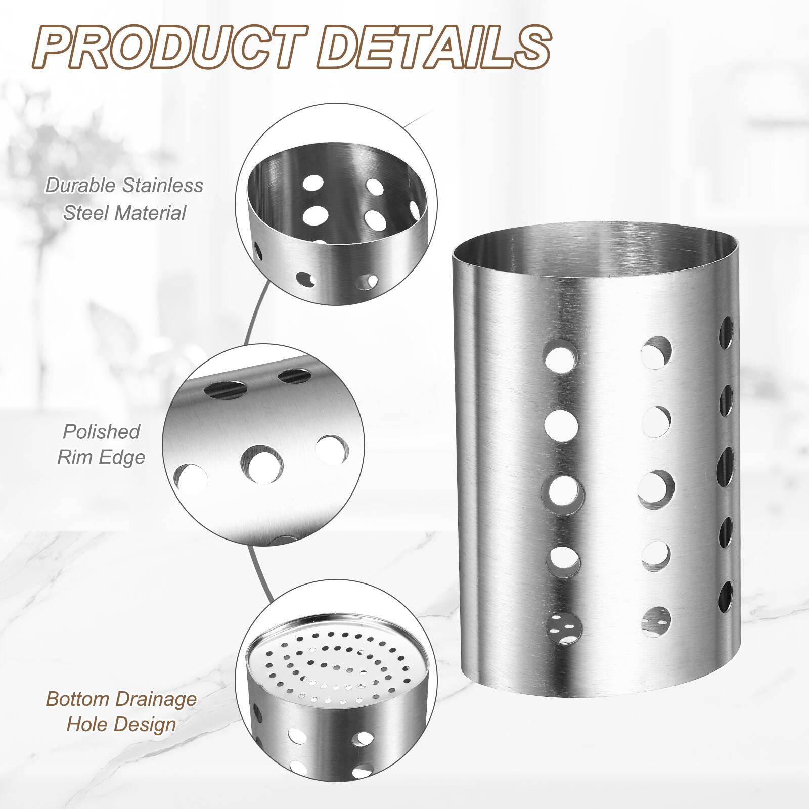PRODUCT DETAILS

- Durable Stainless Steel Material
- Polished Rim Edge
- Bottom Drainage Hole Design