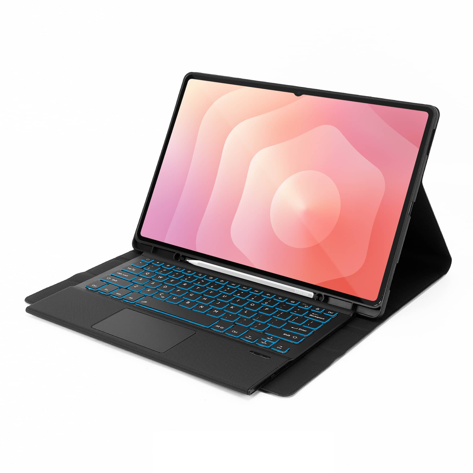 SaharaCase - Samsung Galaxy Tab S11 Ultra Keyboard Case | 7 Backlight Colors | Built-in Track Pad | Smooth Finish | Navigate Series - Sorpion Black