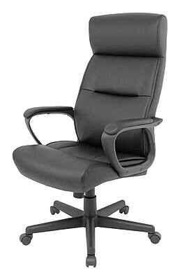 Alt View 3. Staples - Staples Rutherford Luxura Ergonomic Faux Leather Swivel Manager Chair, Black (ST45608V-CC) - Black.