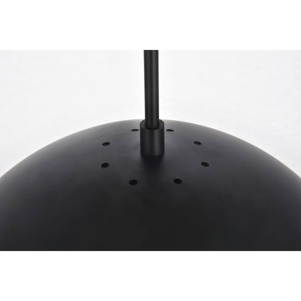 Alt View 1. Living District - Eclipse 5 Lights Black Pendant With Clear Glass - Black And Clear.