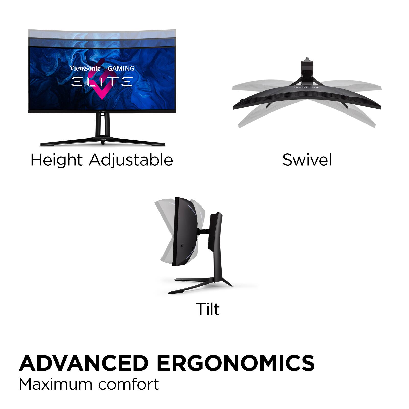 Alt View 1. ViewSonic - XG341C-2K 34" LCD UWQHD FreeSync Gaming Monitor (HDMI, DP, USB-C) - Black.