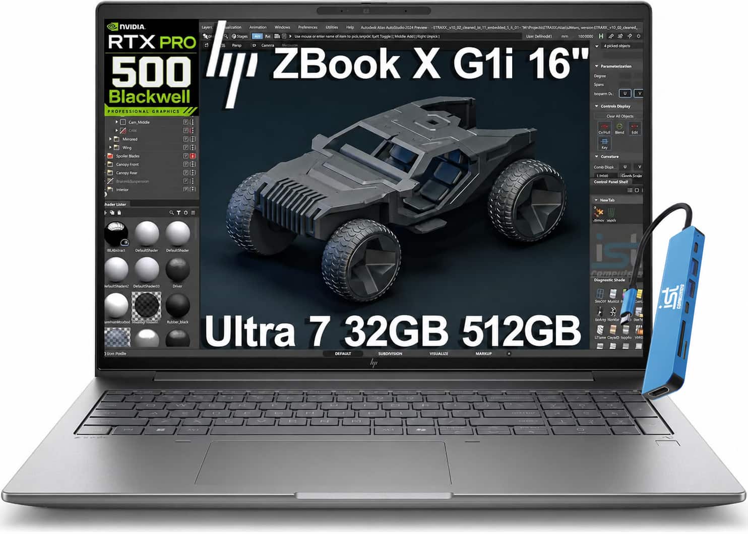 HP - ZBook X G1i 16" FHD+ Mobile Workstation AI Laptop - NVIDIA RTX PRO 500 - Intel Core Ultra 7 255H - 32GB RAM - 512GB SSD - Silver
